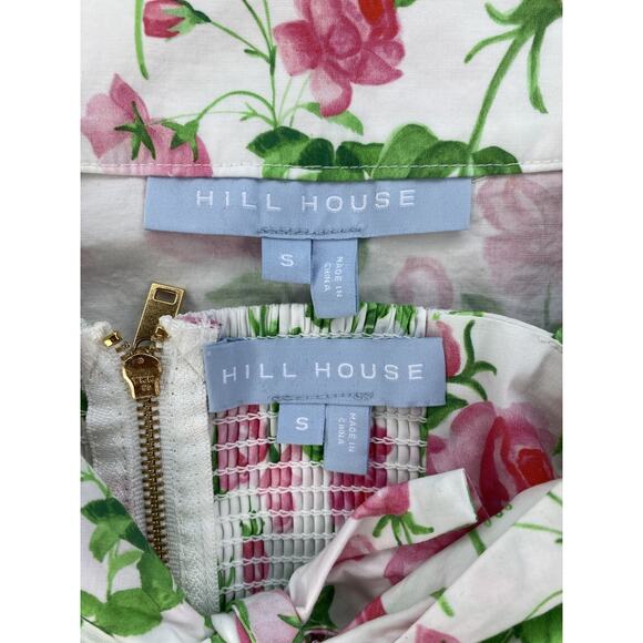 Hill House Size Small Isabella Smocked Crop Top Midi Floral Skirt Prairie Vacay - Picture 5 of 11